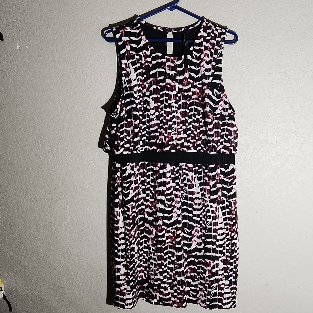 Andrew Marc Dress Size XL Batik Print Jersey Popover